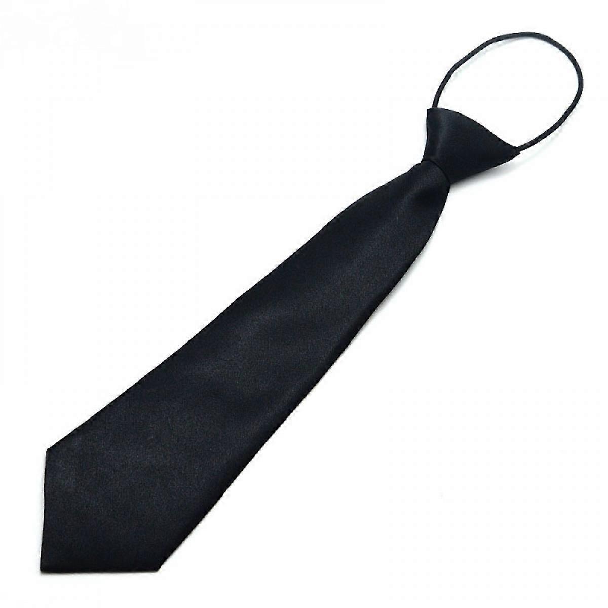 Childrens tie solid color, childrens adjustable zipper tie, childrens performance tie, lazy tieBlack