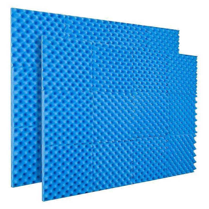 24 pcs acoustic foam panels, 2 Inch X 12 Inch X 12 Inch sound proof padding, sound insulation egg crate panels foam board