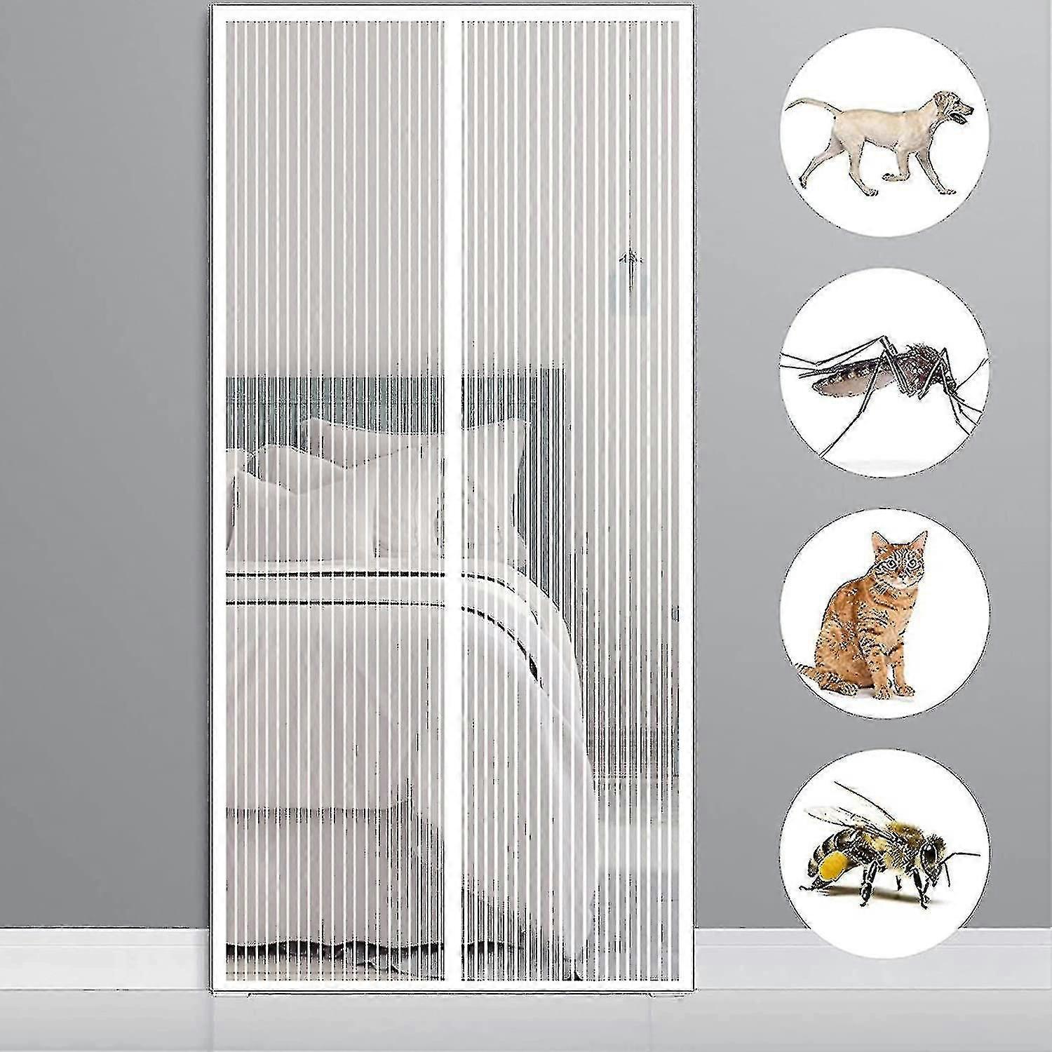 Magnetic Mosquito Net 140x240cm(55x94inch) Mosquito Door Magnetic Mosquito Net Window Easy