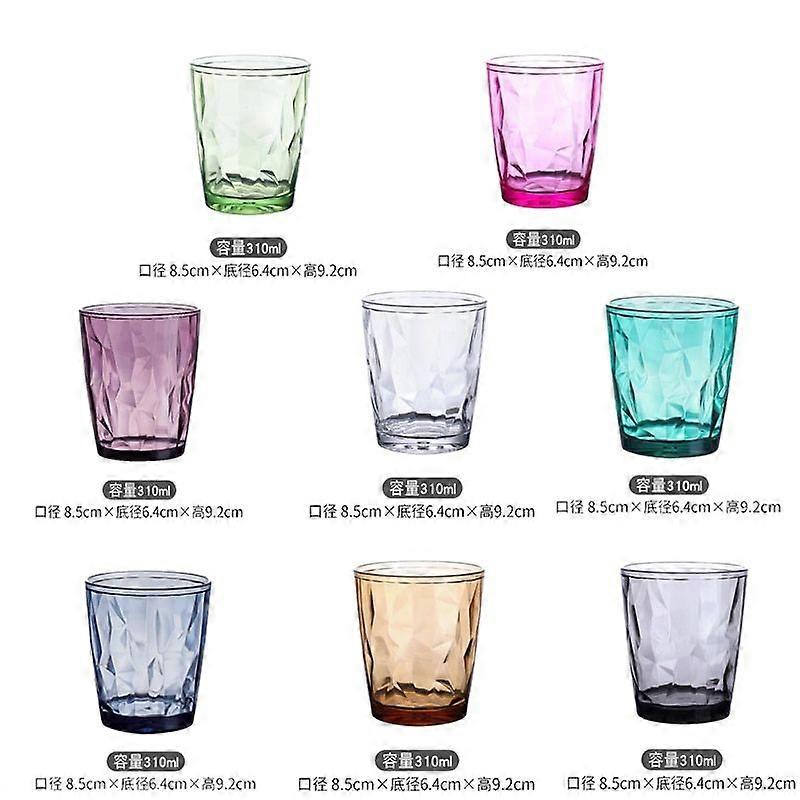 ガラスアクリルカップクリエイティブクリスタルティーカップカラービール飲用カップスーツレストラン