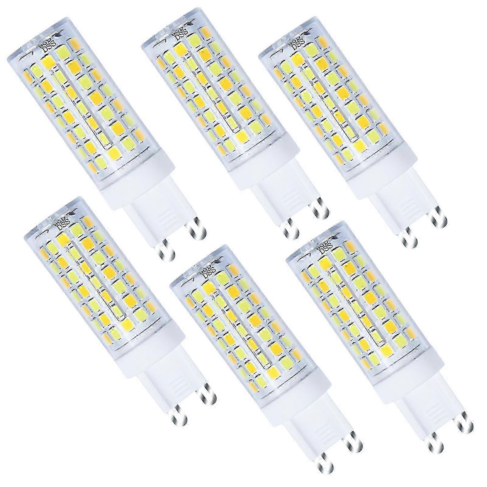 6pcs 5W LED Light Bulbs Wide Compatibility No Flicker For Chandeliers Bi Pin