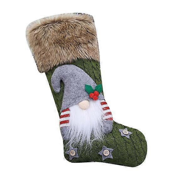 Christmas Gnome Stocking Gifts Candy Storage Bag Xmas Tree Hanging Ornament