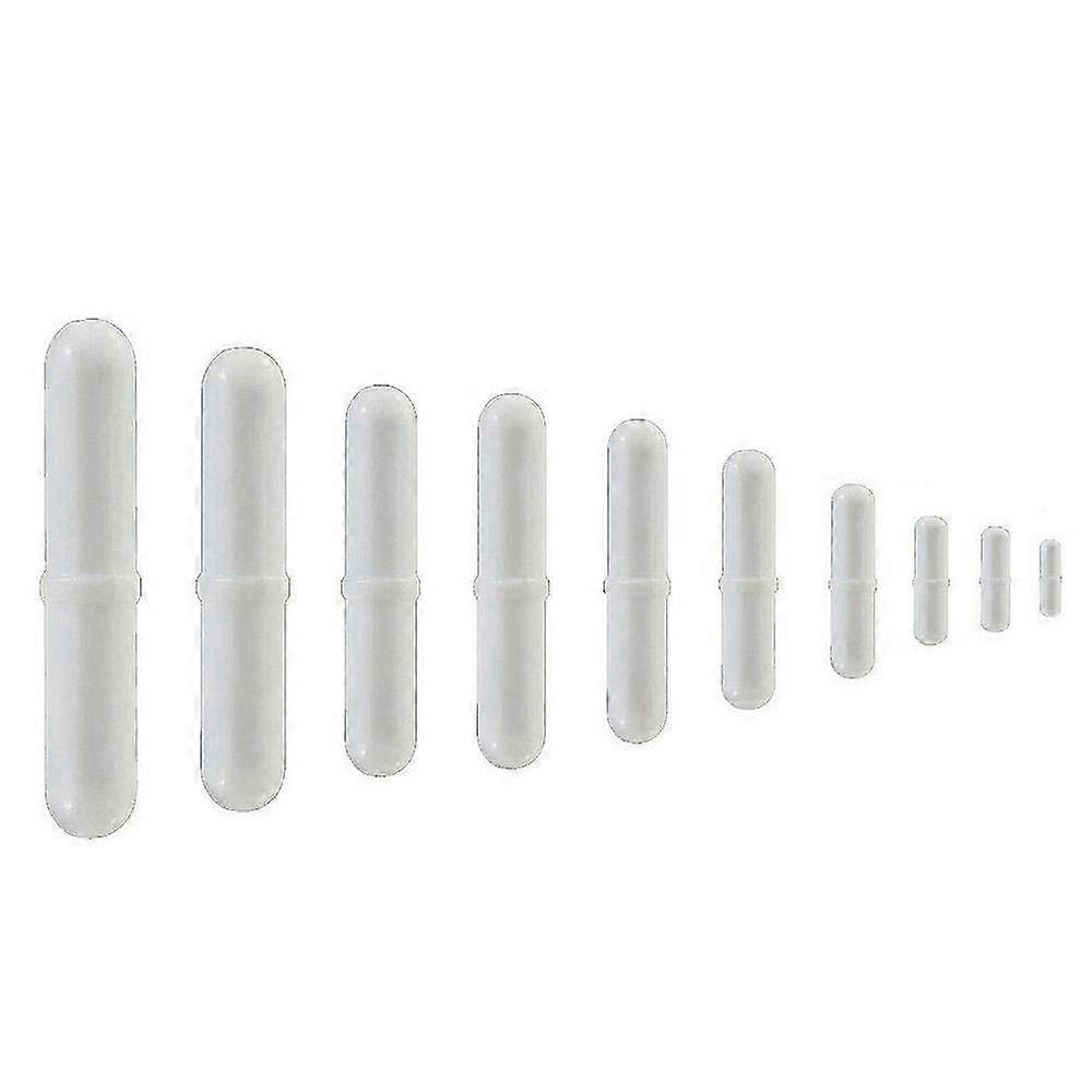 10Pcs Magnetic Stirrer Mixer Stir Bar Spinbar for Lab Use White Color