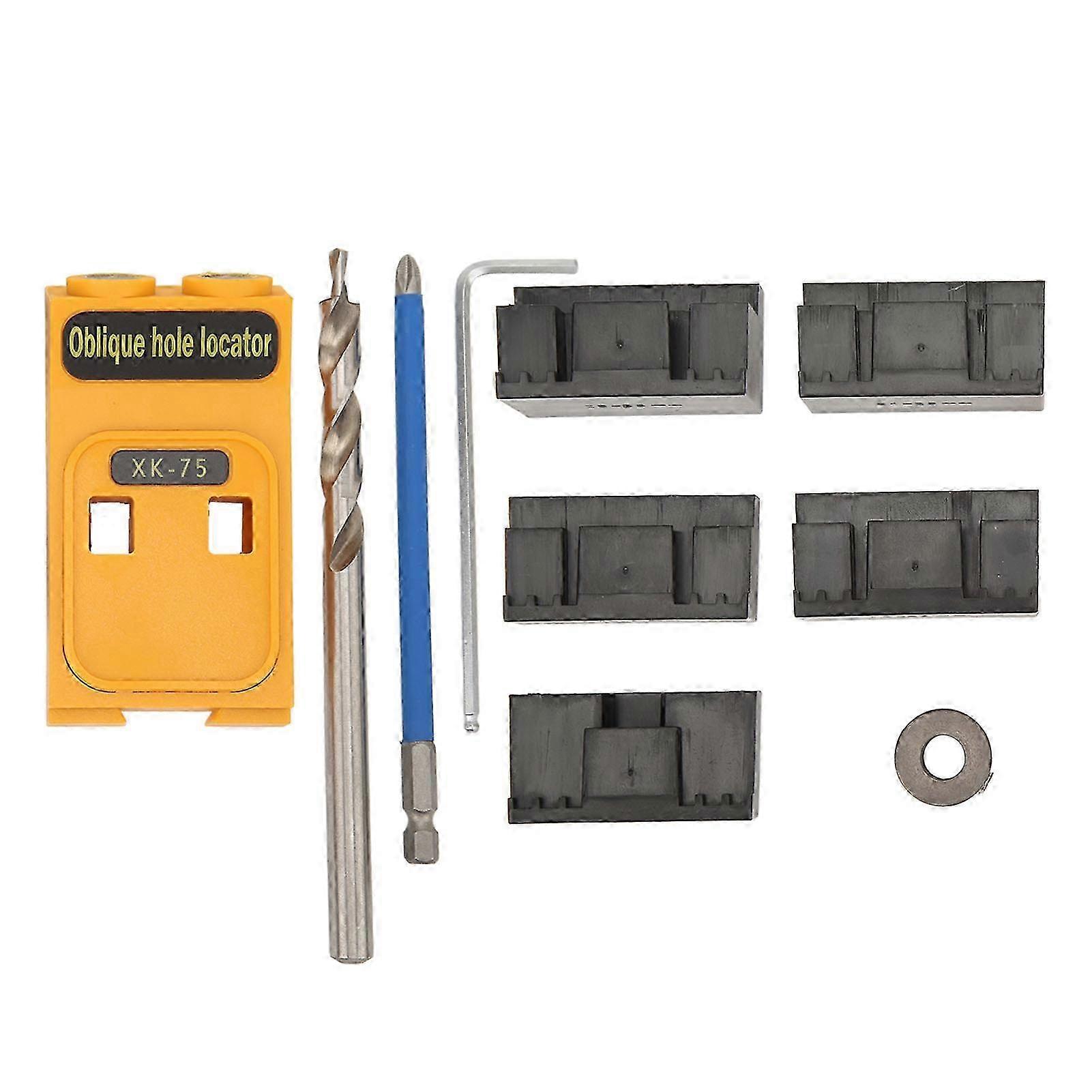 Pocket Hole Jig Kit 2 Hole Wood Jig System Kit Mini Woodworking Tool Set for DIY Carpentry Projects