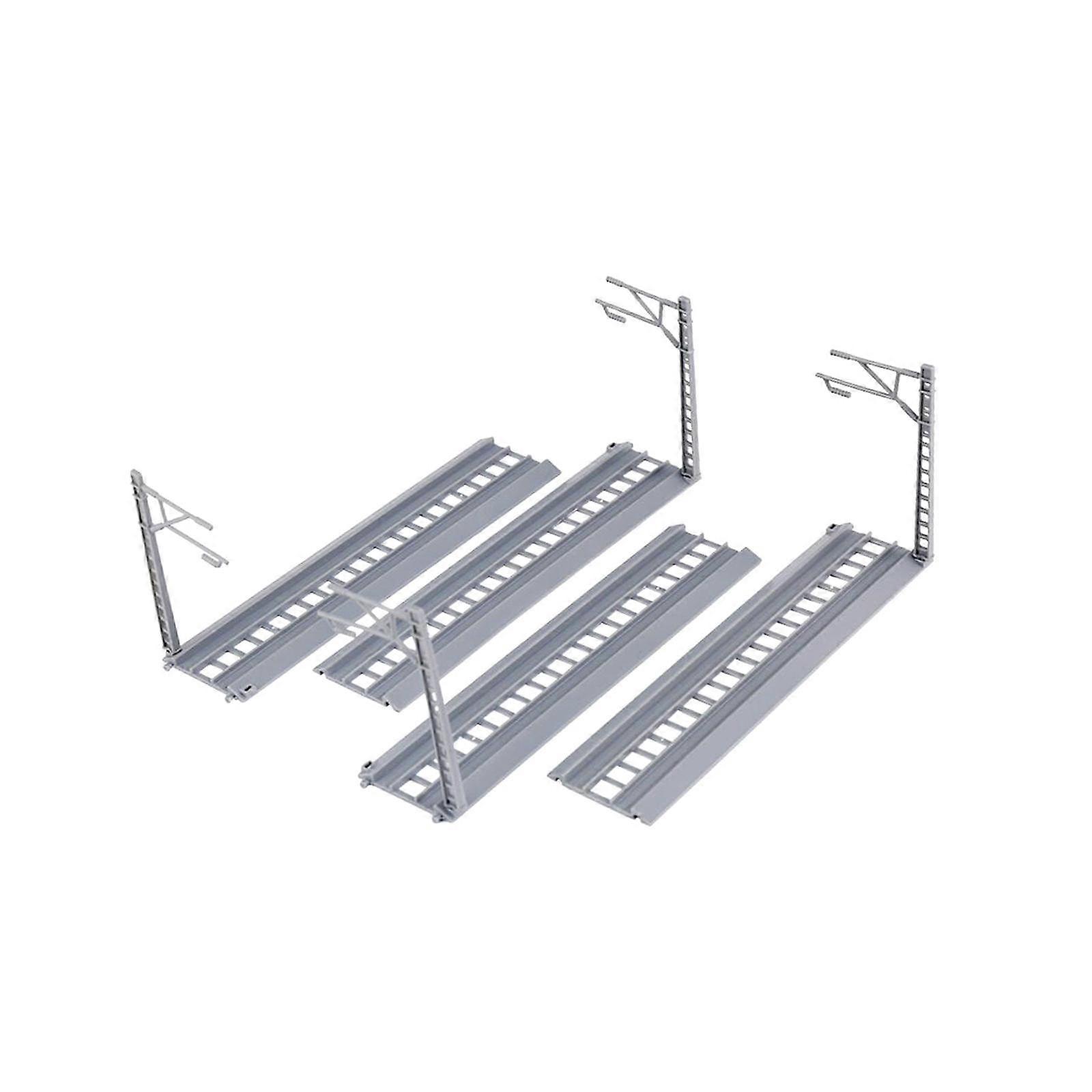 4x Station Platform Hobby Railway Rail for Accessories Decoration Landscape