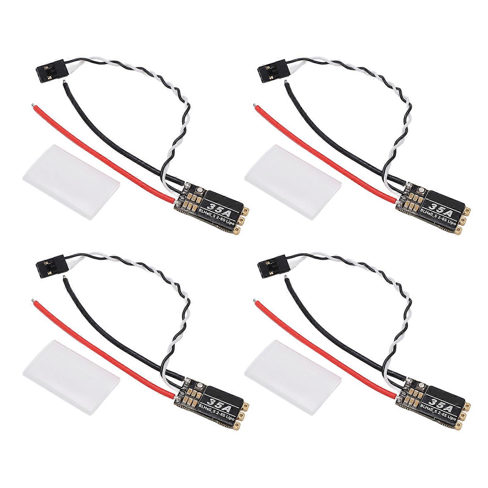 Black Electronic Controller RGB LED High Speed Controlling Interference Resistant Brushless ESC 35A