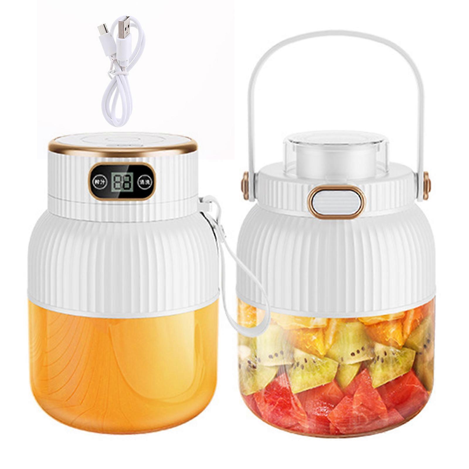 600ml Smoothie Blenders Portable USB Rechargeable Juicer with High Speed Motor Mixing Cup for Protein Shakes and Juices White