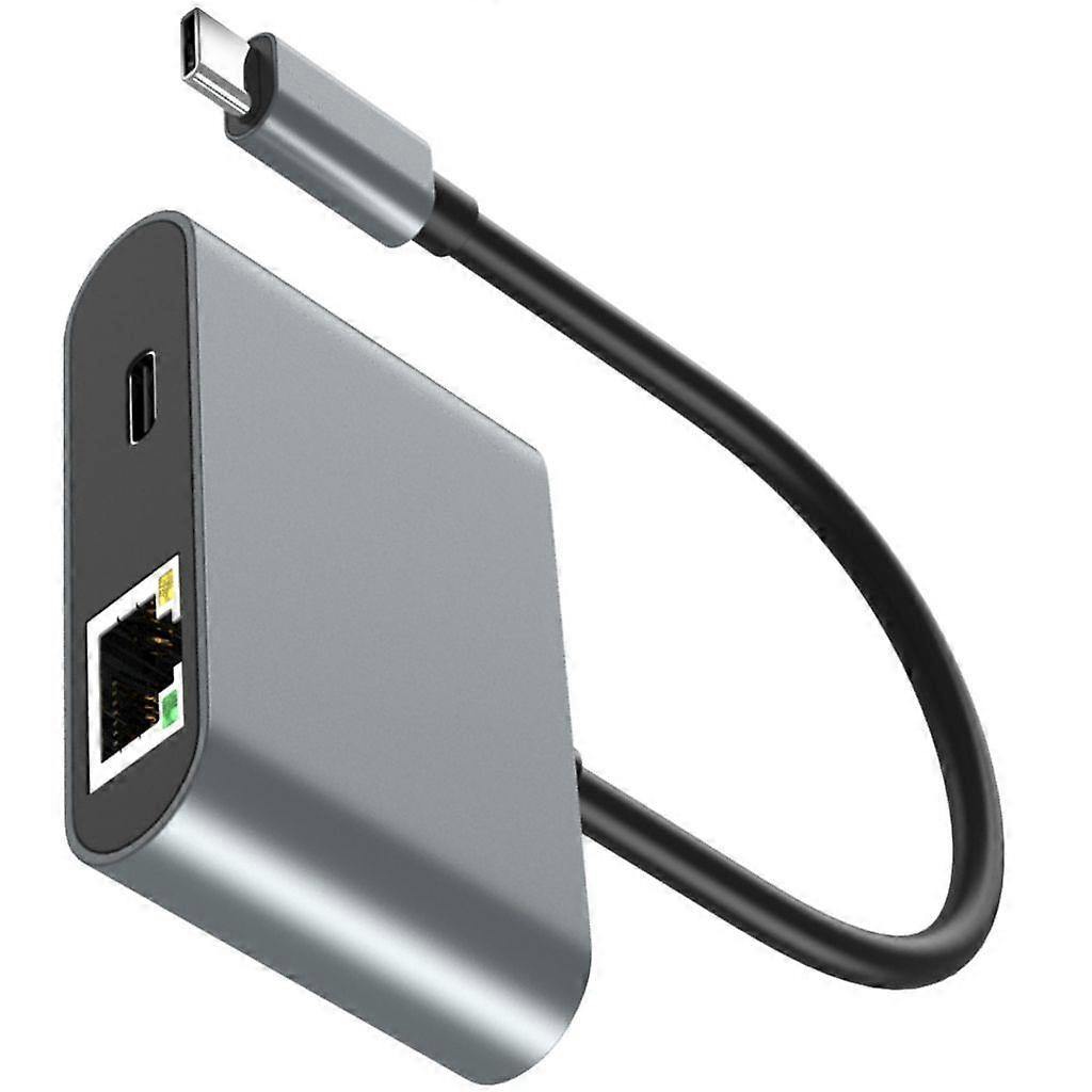 Portable Type C to Ethernet Converter Adapter with 1000Mbps LAN Efficient Data