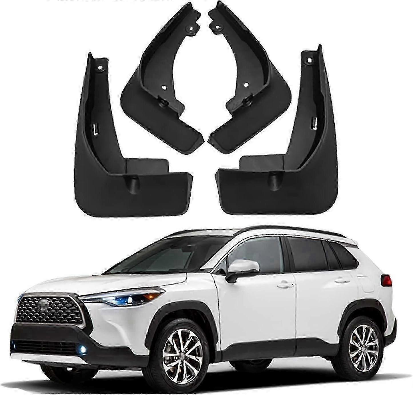 4pcs Contoured Mud Flaps Splash Guard Kit for Toyota Corolla Cross 2020 - 2023