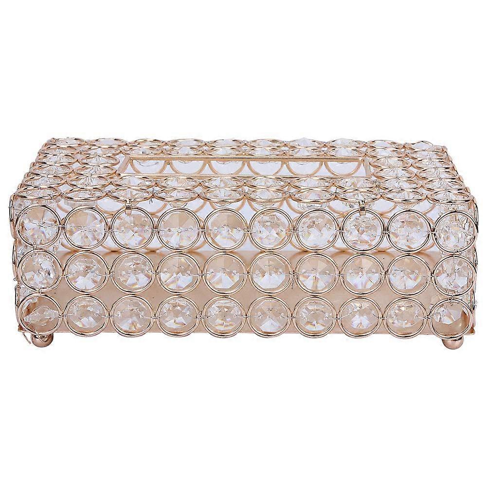 Crystal decorative tissue box cover