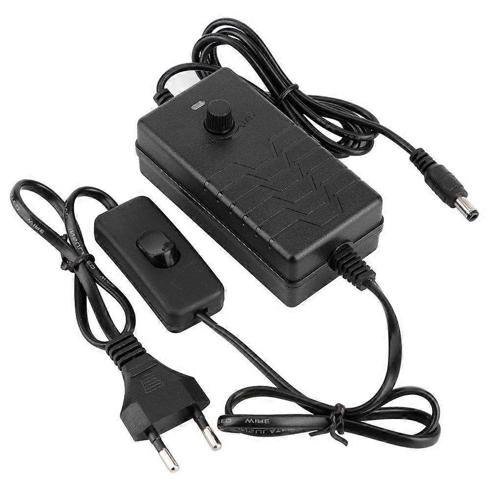 24V-36V 2A Adjustable Voltage Power Supply Adaptor with Switch for Controll DC LED Fan