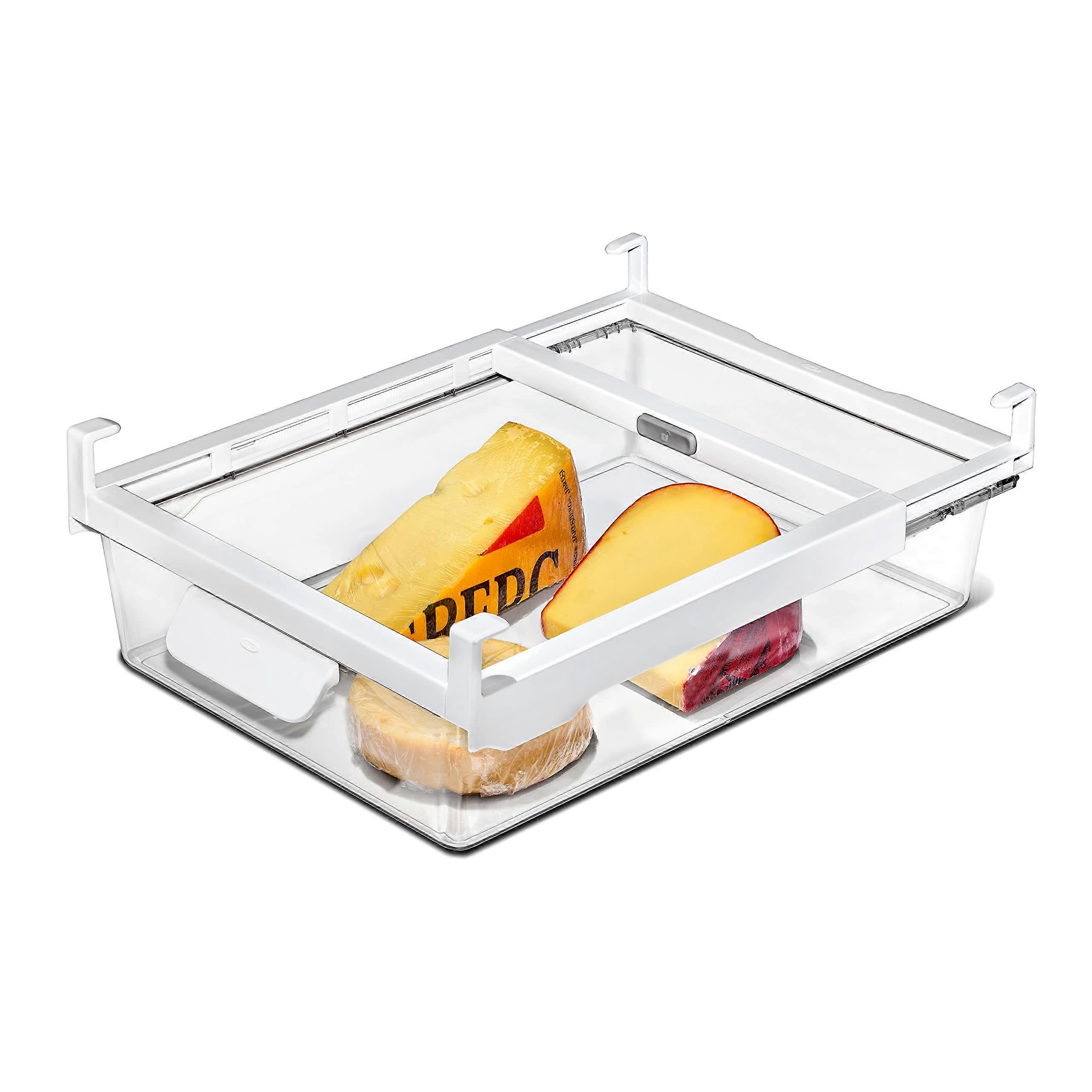 Clear Refrigerator Undershelf Drawer for Kitchen Storage 14 in