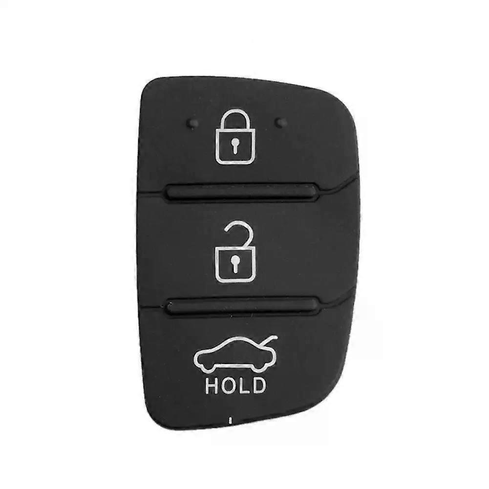 Car 3 Button Remote Key Fob Case Rubber Pad For Hyundai i30 i35 iX20 Solaris Verna for Kia RIO K2 K5 Sportage Flip Folding Key