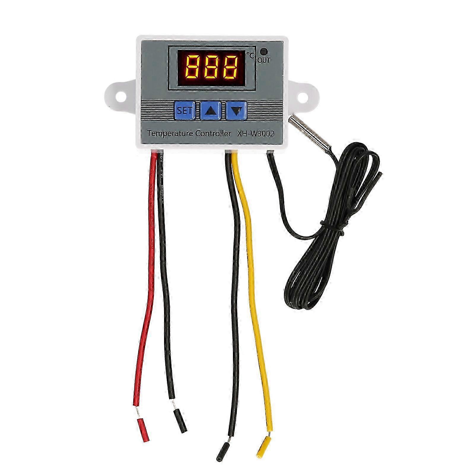 Electronic Temperature Controller LED Display Thermostat Module Temperature Temp Control Module Switch with Waterproof NTC Probe -50~110 for Refriger