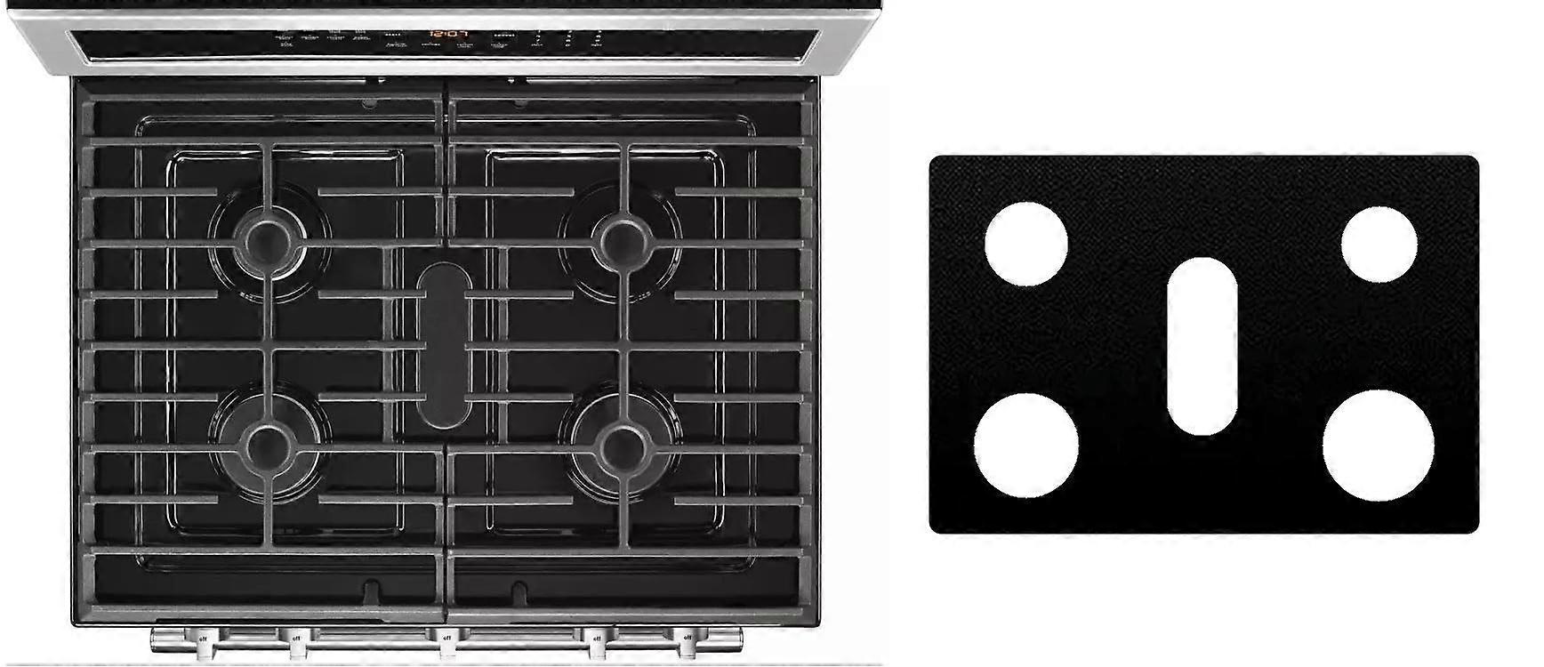 Custom Fit Reusable Burner Liner for Maytag Gas Range MGR7700LZ, Splatter Guard Cover, Stovetop Protector, Easy Clean