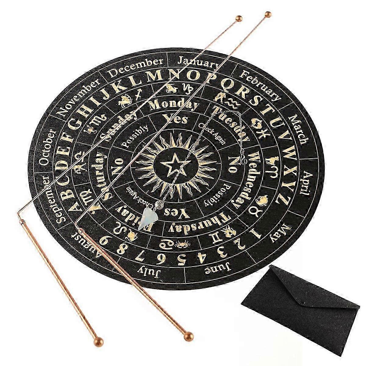 Copper Dowsing Rods - 2PCS Divining Rods+Dowsing Pendulum + Divination Mat- Divining Water, Treasure