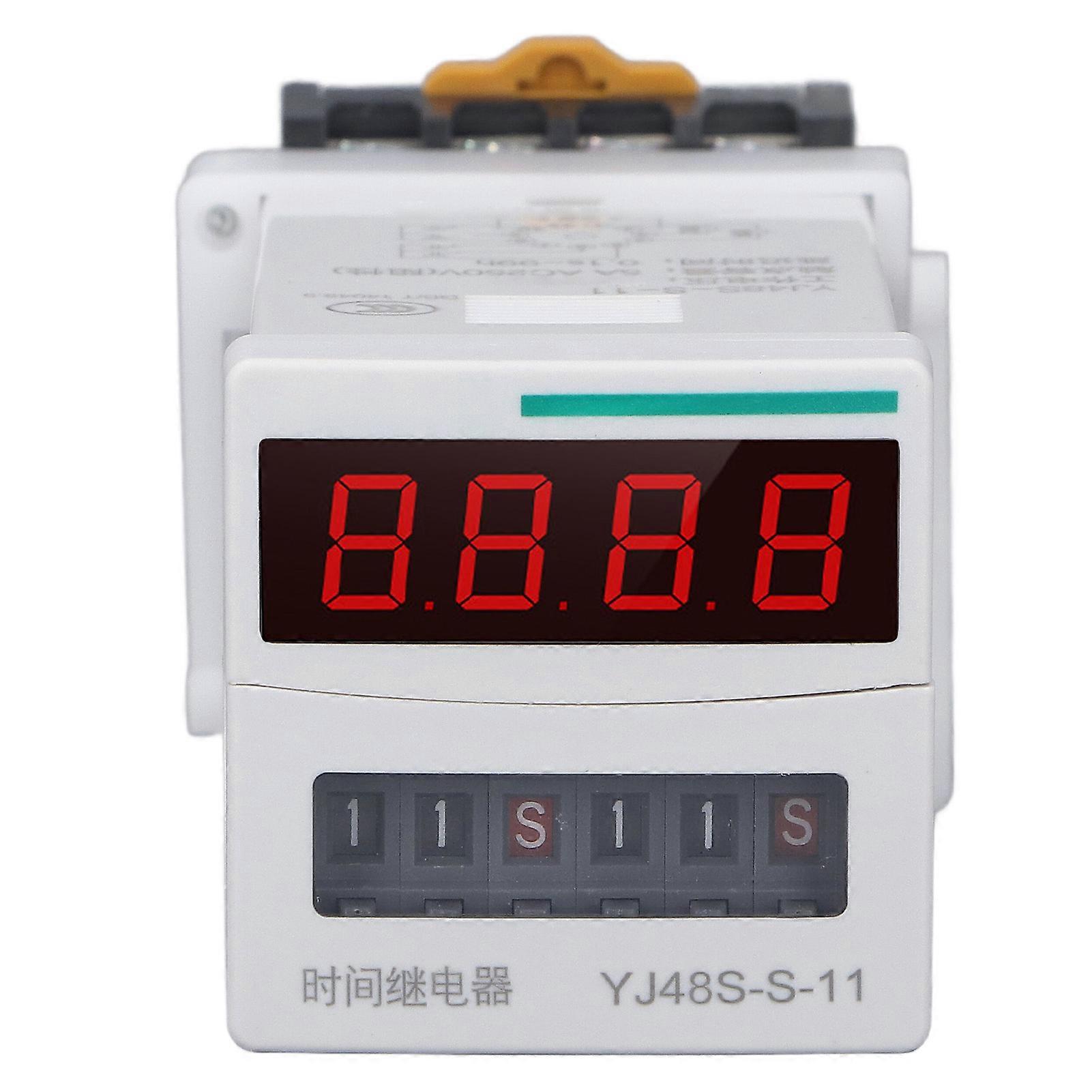 Programmable Time Delay Relay High Accuracy 0.1S to 99h Easy Operation for LED Neon Lights Electrical Cabinet AC110V