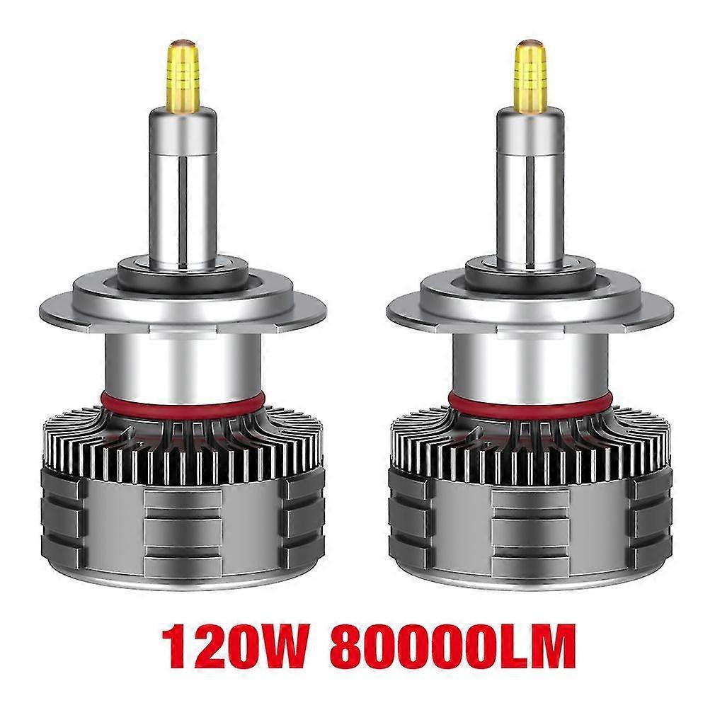120w 80000lm-80000lm H7 Led Canbus Car Headlight Bulb 4 Sides H1 H3 H11 H8 Hb3 9005 Hb4 9006 9012 Hir2 120w Led Auto Lamp 360 Csp 6000k 12v