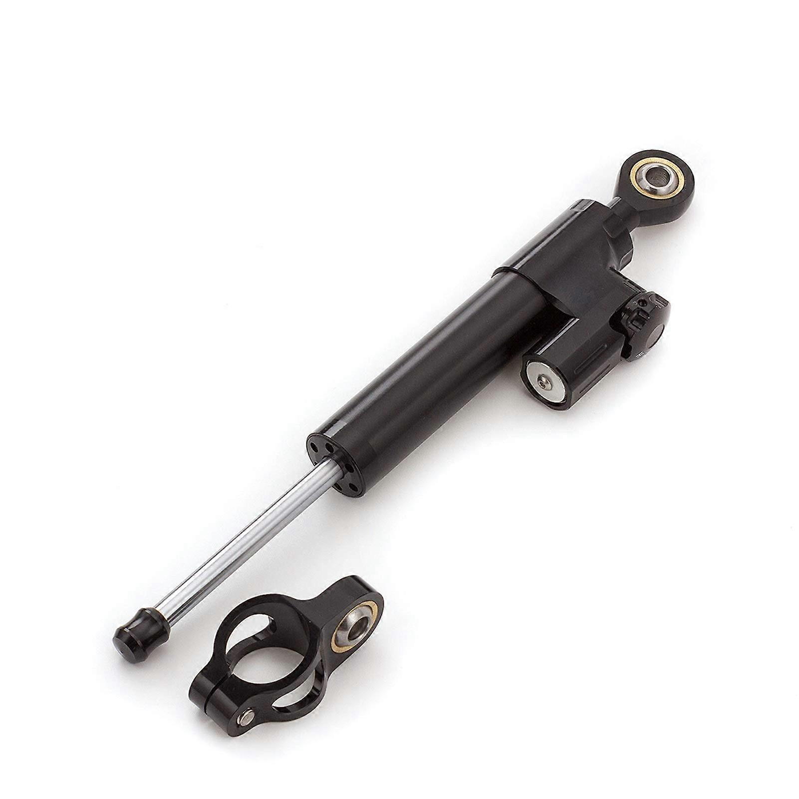 Motorcycle Stabilizer Steering Damper Mounting Kit Bracket Support for Most Motorcycles - Adjustable Black Damper for Enhanced Safety Control