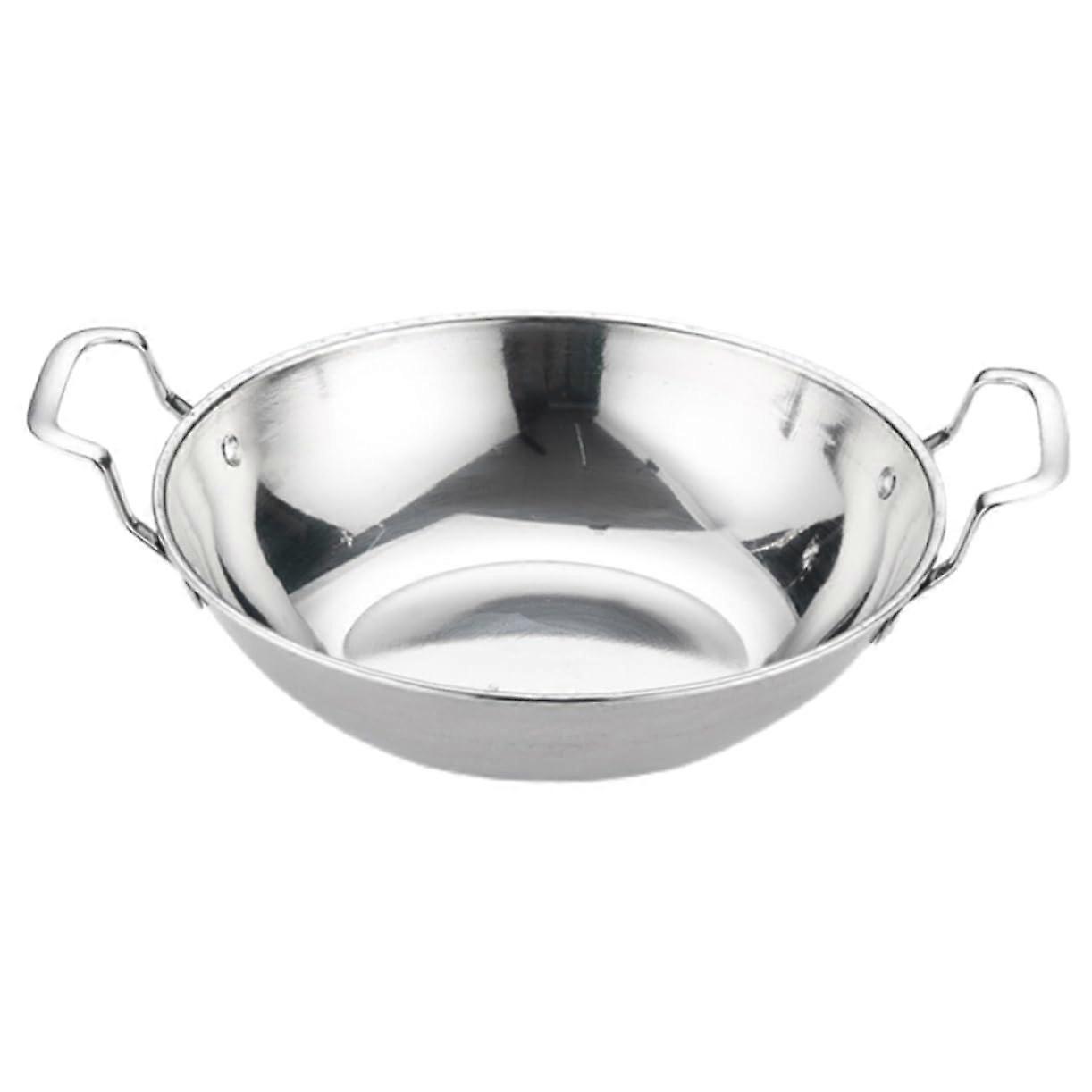 Stainless Steel Induction Griddle Pan Multi-Function Cooking Cookware 12-Inch Kitchenware Compatible with Induction Cookers