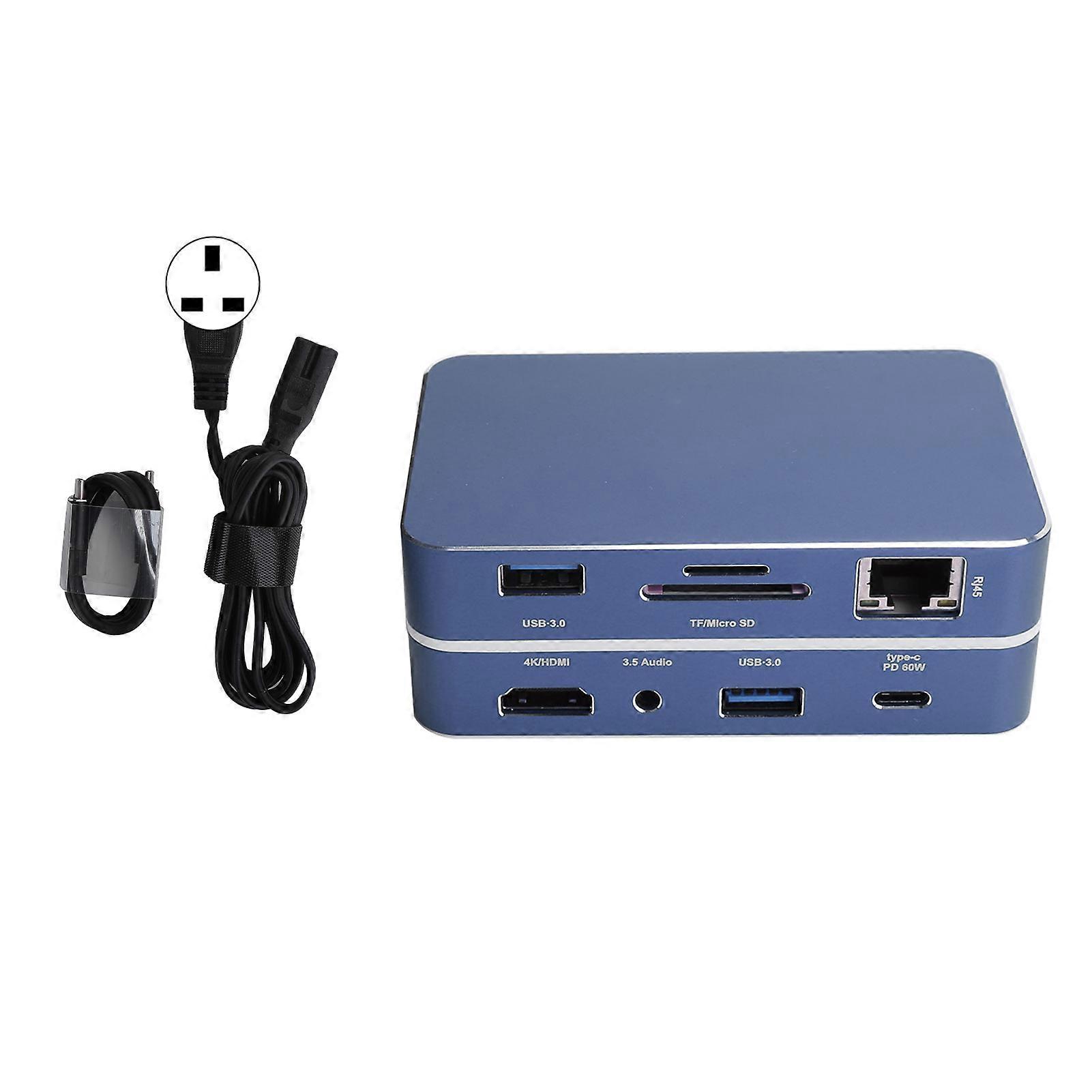 12‑in‑1 Docking Station Multi‑Port Replicator PD Hub Computer External Device 100V‑240V
