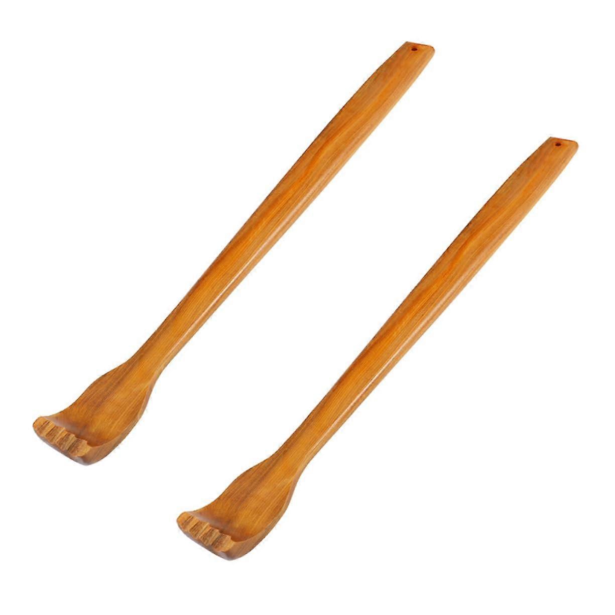 Back Scratcher Massage Stick Set of 2, Ergonomic Fragrant Wood Design, Gentle on Hands, Ideal for Family and Friends