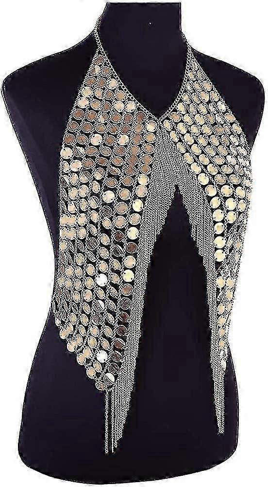 スパンコールタッセルボディチェーンブラベリーダンスブラレイブフェスティバルパーティービーチファッションクラブウェアアクセサリー女性と女の子のための