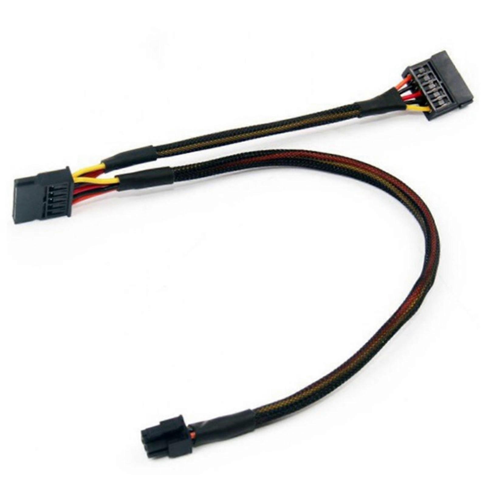Mini 6Pin to Double 15pin Power Cable for Seamless Integration of Additional Hard Drives for 3668 3650 3268 Mainboards