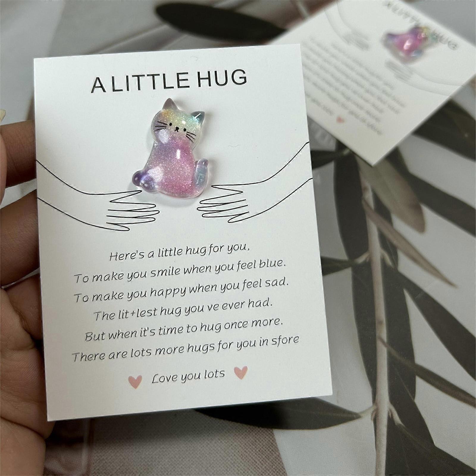 Cat Hug Card And Encouragement Card Combo Portable Warm Blessings Fill Every Day With Love And Encouragement