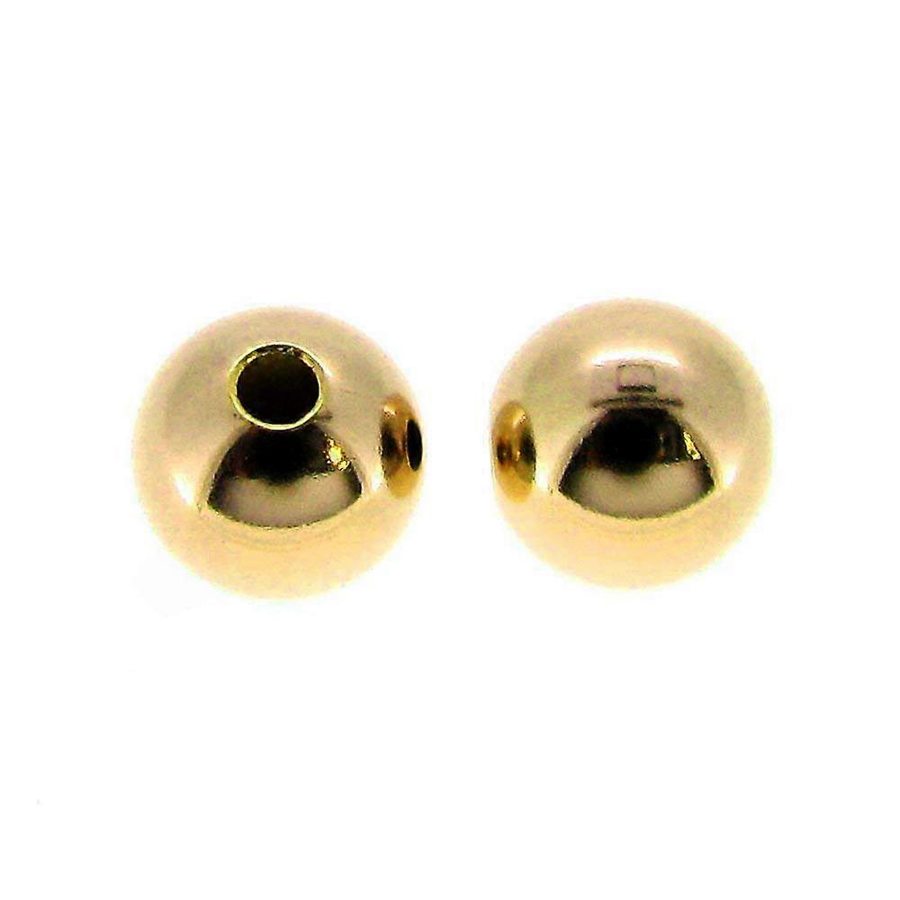 14K Gold-Filled 5mm Round Seamless Spacer Beads for Jewelry Making - Pack of 100, Durable and Versatile Design