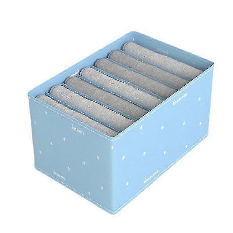 Household fabric 7 grid jeans underwear storage box drawer clothes sorting partition box wardrobe storage box