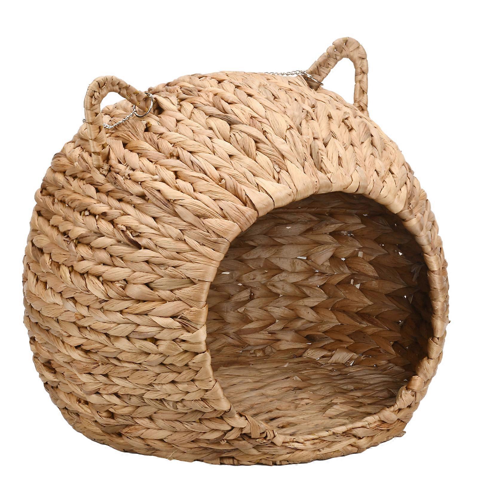 Rattan Cat Hammock Swing Bed Pet Kitten Resting Sleeping House Anti-Scratching Hanging Hammock Bedding Small Cat Supply