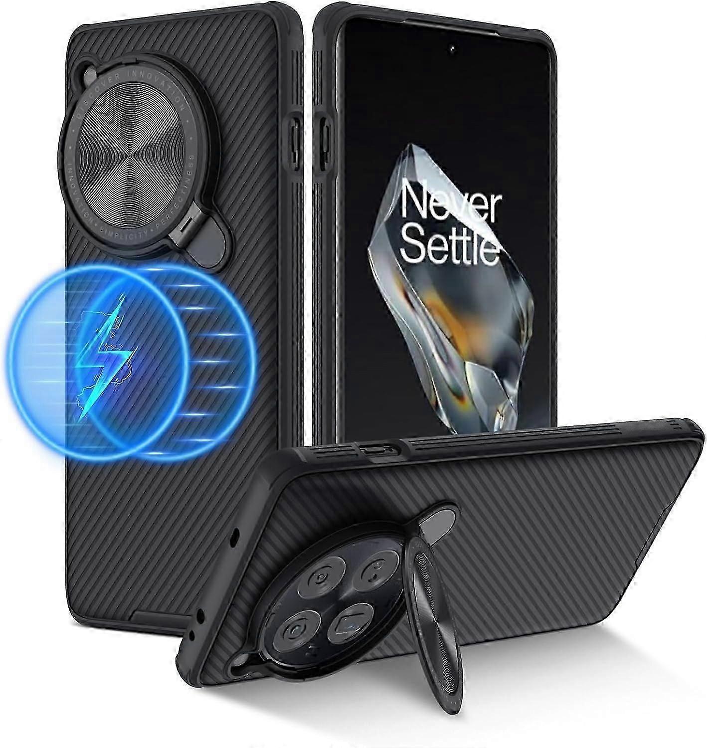 CamShield Pro Magsafe Case For OnePlus 12 with Slide Camera Cover, Soft TPU Four Corners Shockproof Cover with Camera Cover