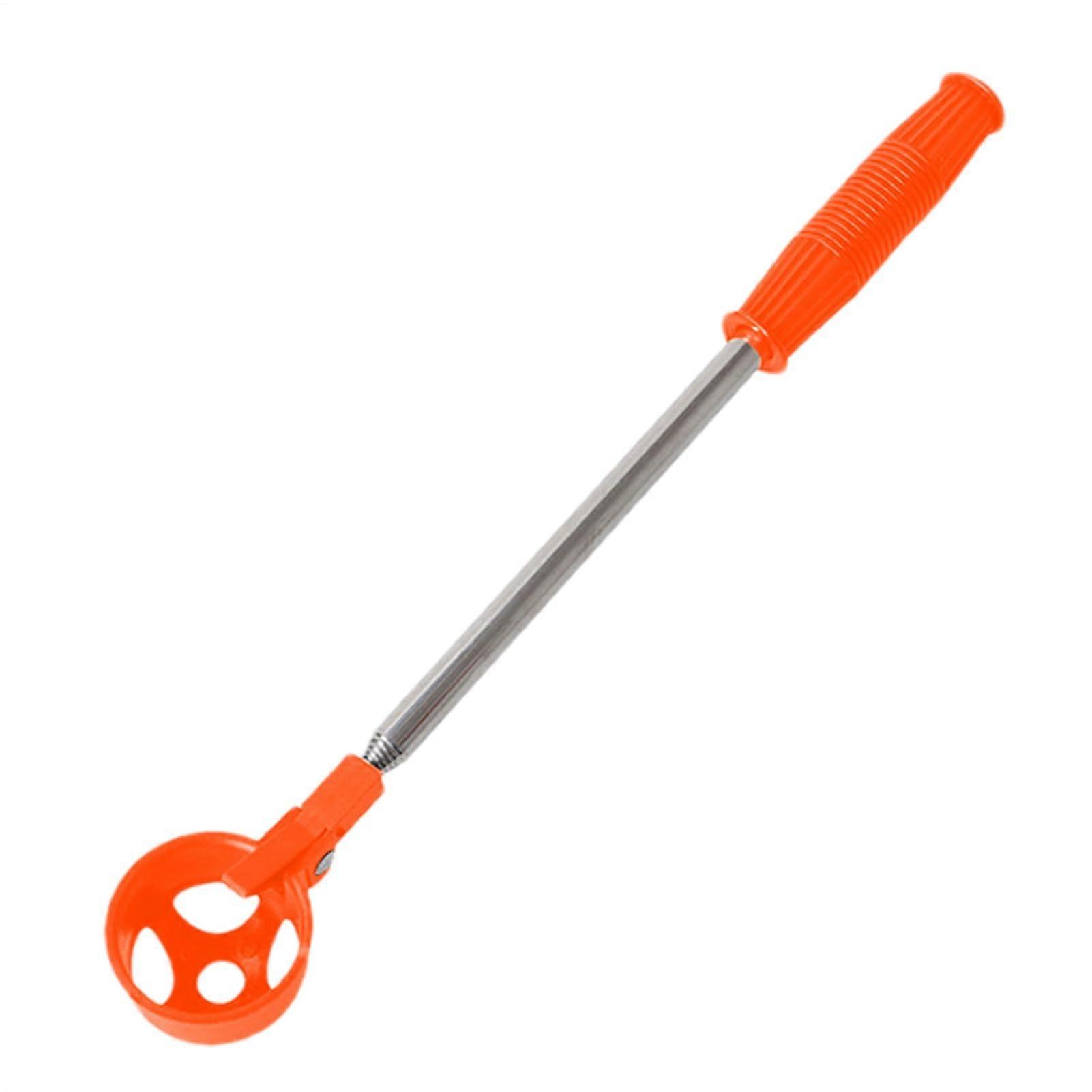 Water Golf Ball Retriever with Telescoping Handle, Orange Golf Ball Picker, Durable Grabber Tool for Water Retrieval