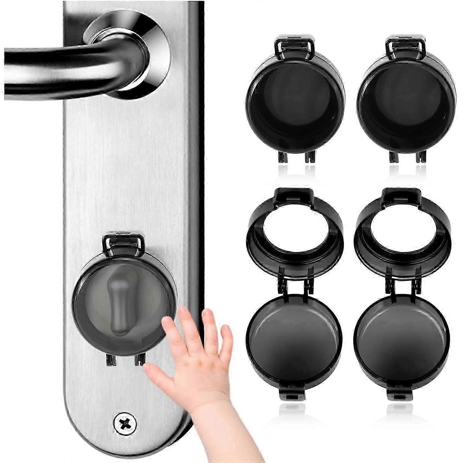 4 حزمة Deadbolt قفل سلامة الطفل ، غطاء ديدبولت دليل على الطفل ، قفل Deadbolt سلامة الباب للأطفال ، قفل باب مقاوم للأطفال ليناسب معظم ديدبولت