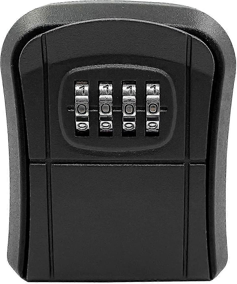 Bavoe 4-Digit Key Safe Box, Waterproof & Lockable, Black
