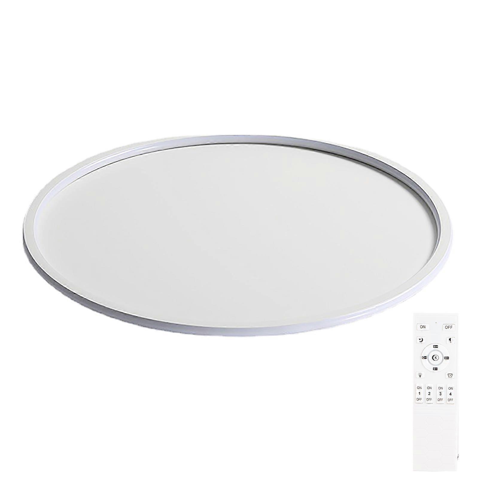 Plafonnier LED rond et plat de style nordique minimaliste, idéal pour un salon, 100-265 V, blanc, 60 cm