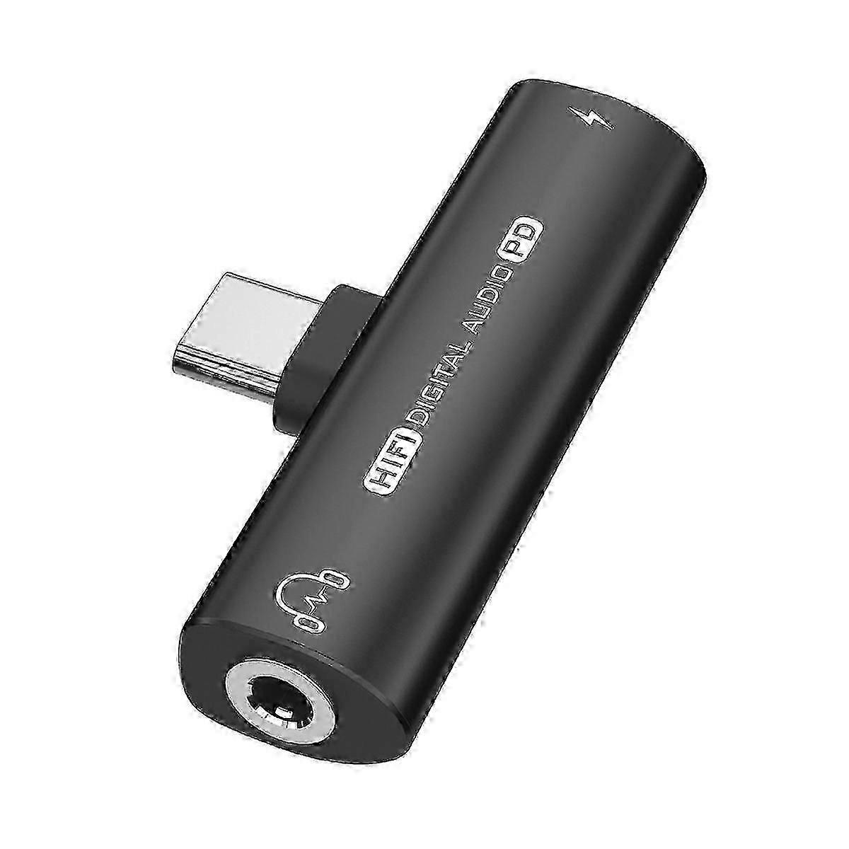 2in1 usb type-c ל usb c / 3.5 מ"מ מתאם אוזניות אוזניות DAC אודיו ממיר 32 סיביות/384KHz דיגיטליחדש