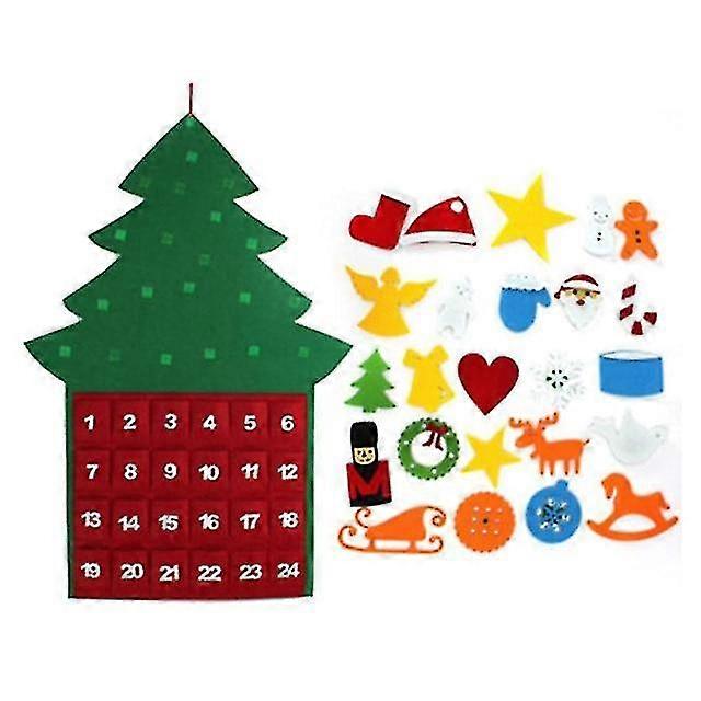 Christmas Hanging Pendant Santa Claus Ornaments for Fillable DIY Advent Calendar - Home Holiday D��cor with Felt Fabric Design