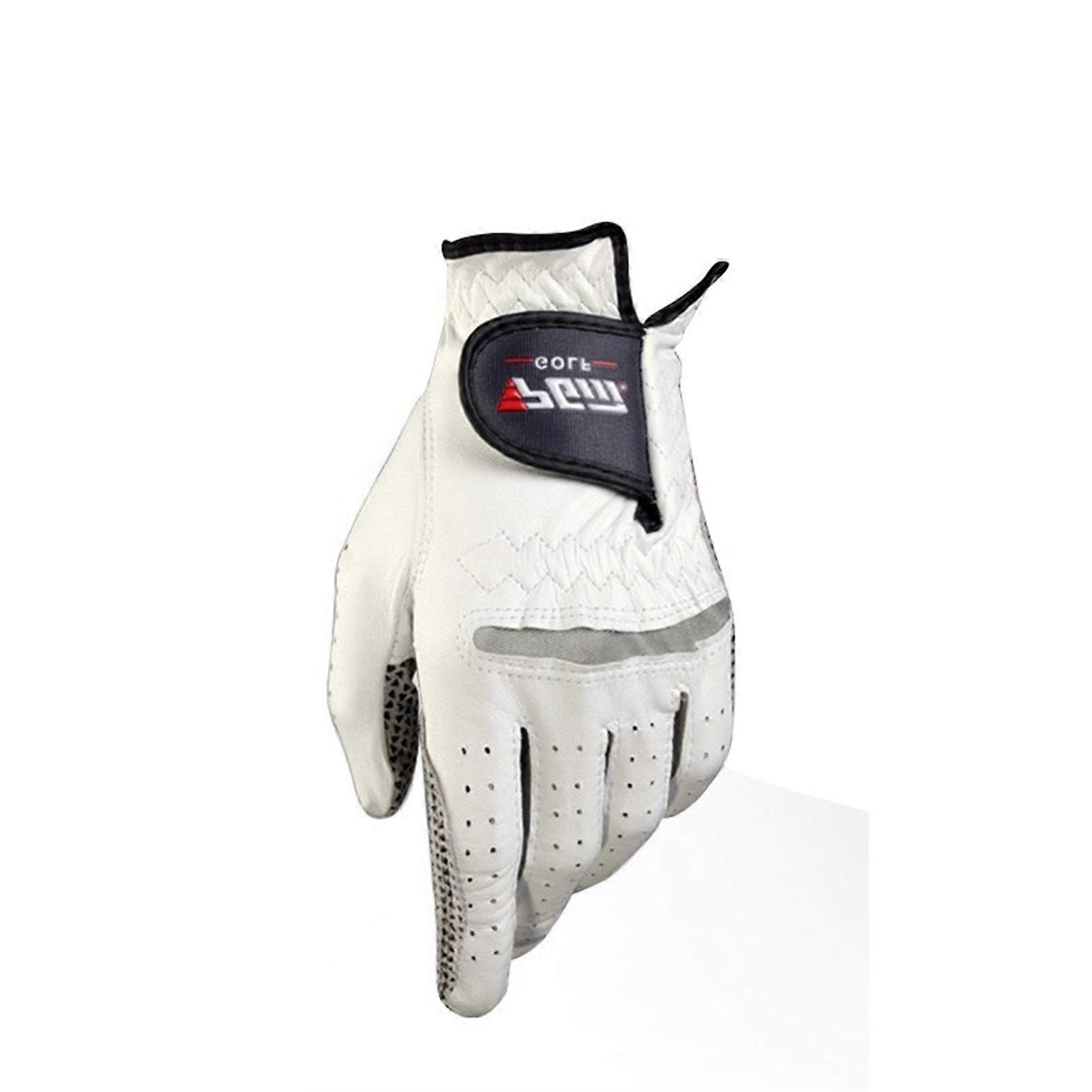 Golf glove Men genuine leather Left Right Hand Soft Breathable (Color : Left Hand, Size : 22)