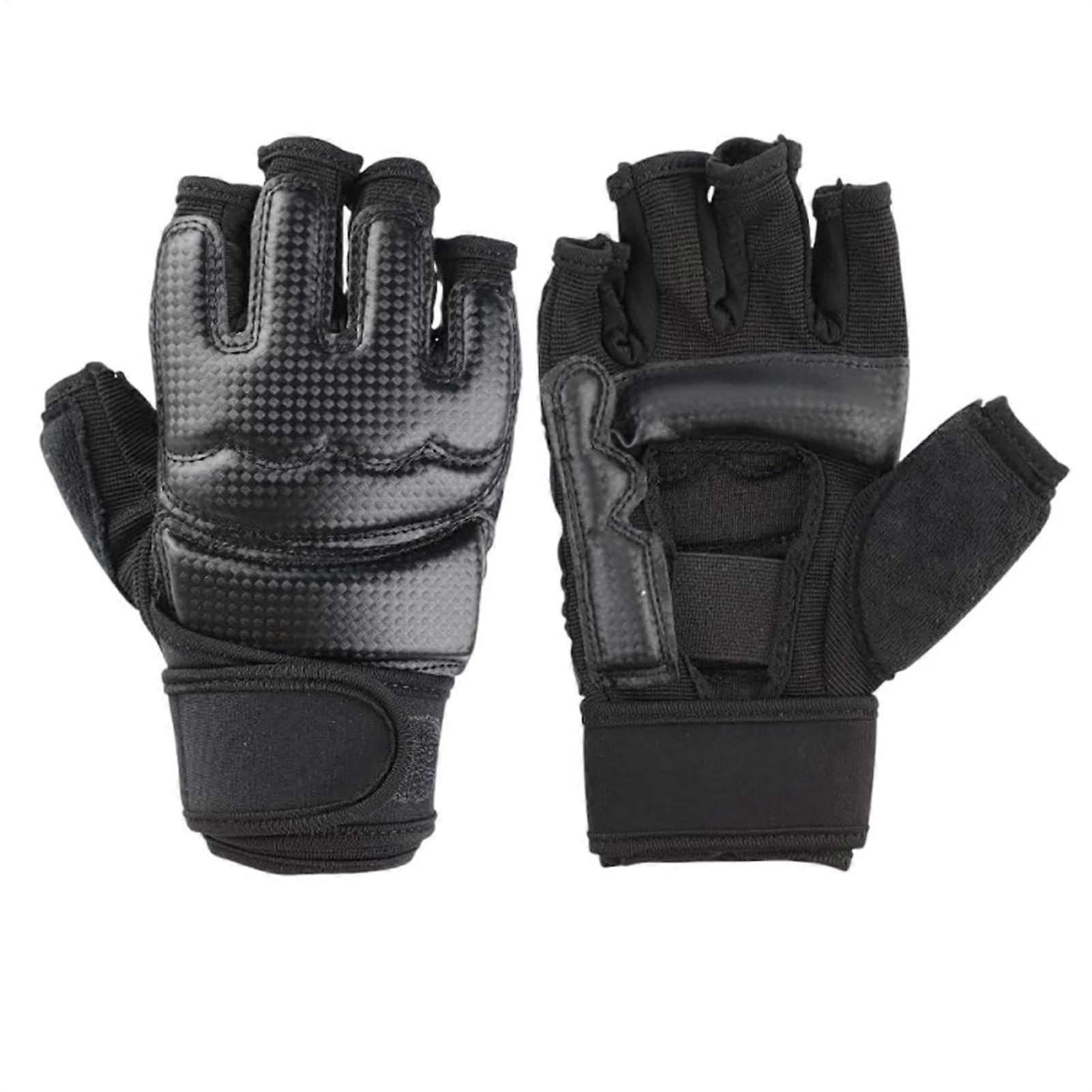 MMA Gloves, Training Mitts, Grappling Karate, HalfFinger Kickboxing, Muay Thai, Men, Women, Karate Gear, Leather Eva Sponge Green
