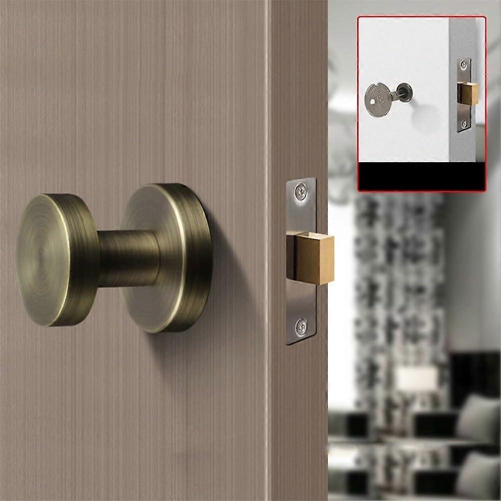 Single-Sided Door Lock, Invisible Design, Security and Aesthetics, Bronze Finish, Durable Material, Home Use