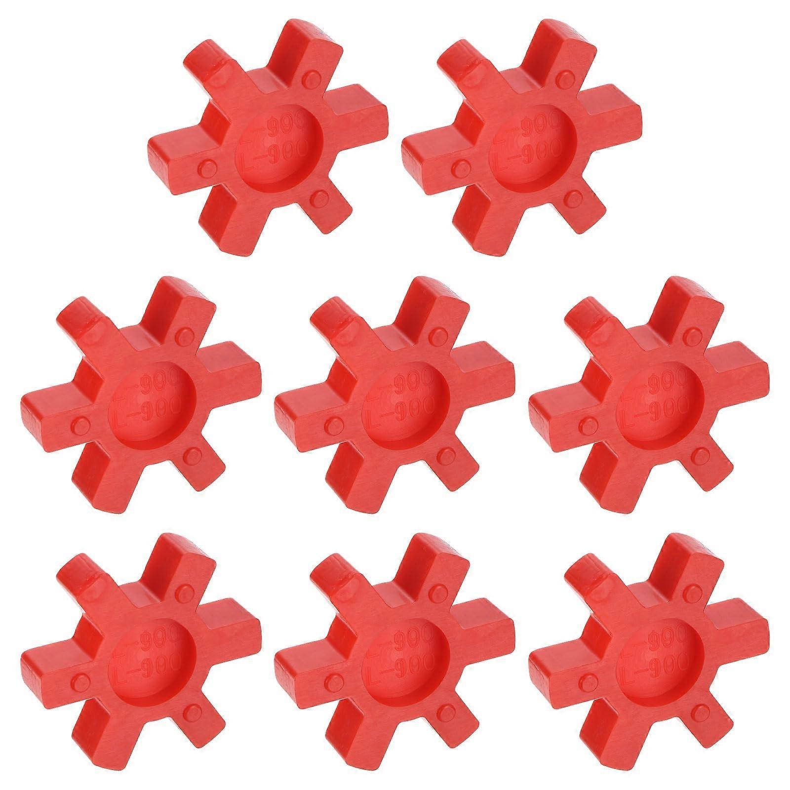 L99/L100 Jaw Coupling Insert Urethane Flexible Solid Type Center Insert For L-Jaw Coupling L-Jaw Coupler Set Red 8pcs