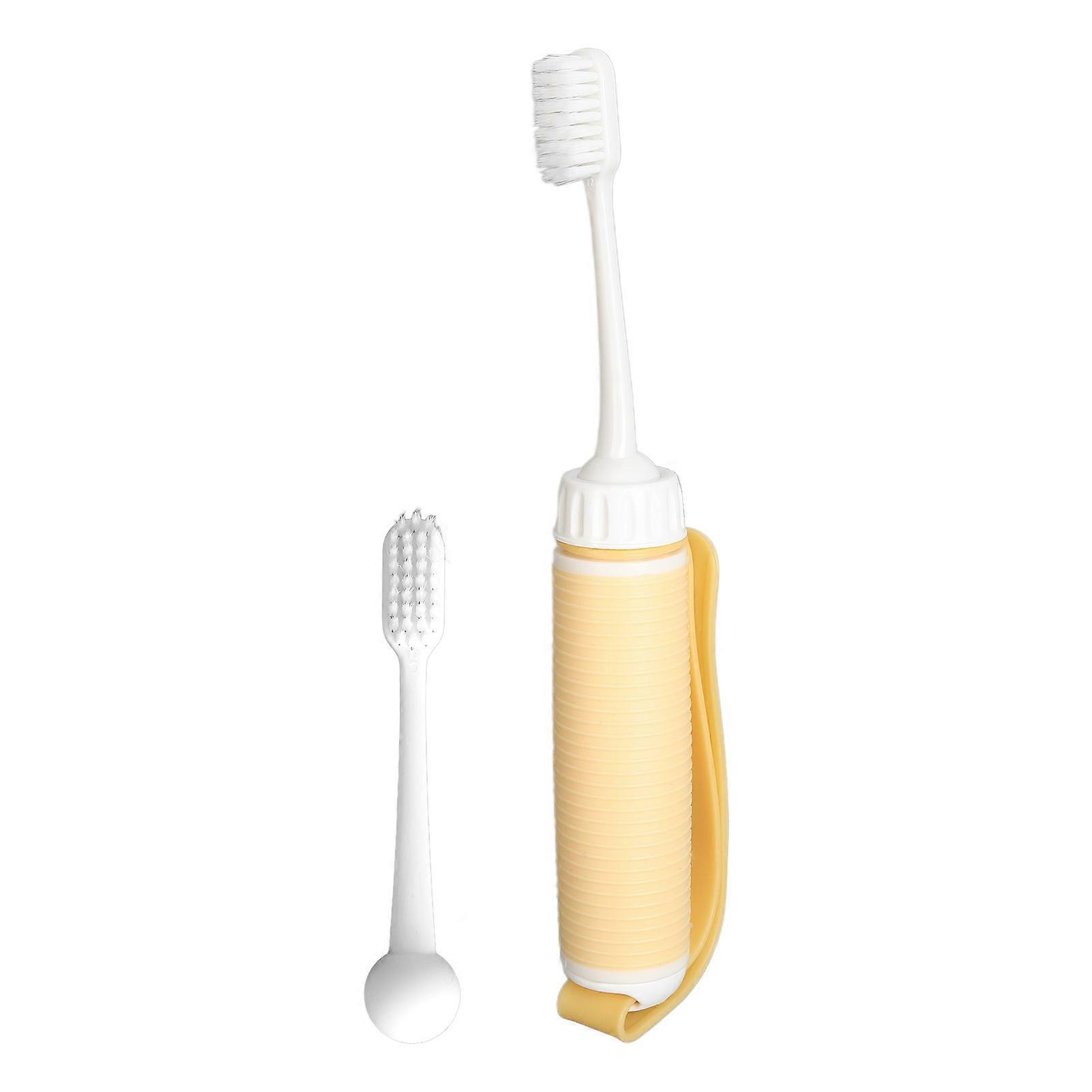 Adjustable-Strap Silicone Toothbrush with Non-Slip Handle for Seniors