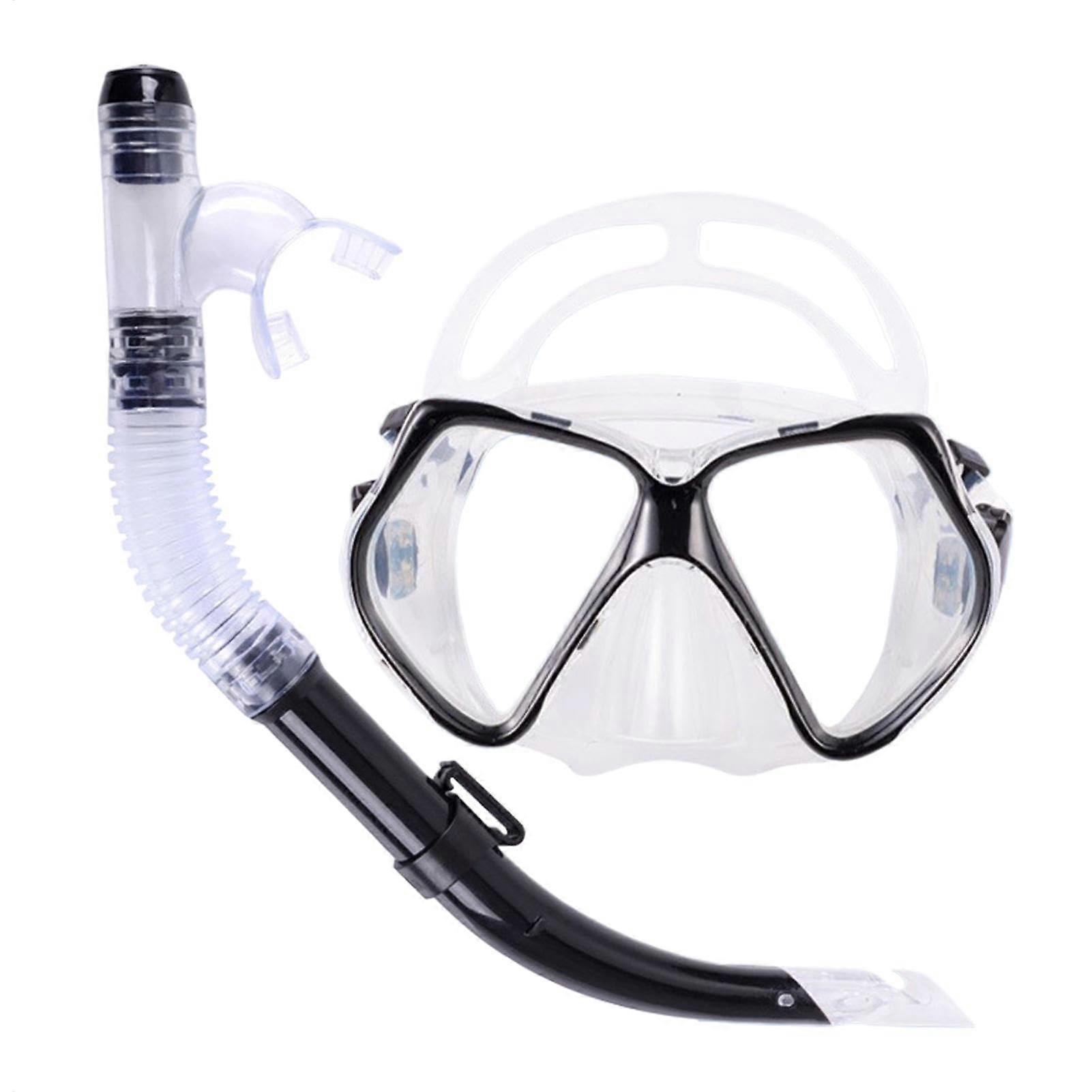 Diving Mask, Snorkel Set, Anti Leak and AntiFog, Panoramic View, Tempered Glass
