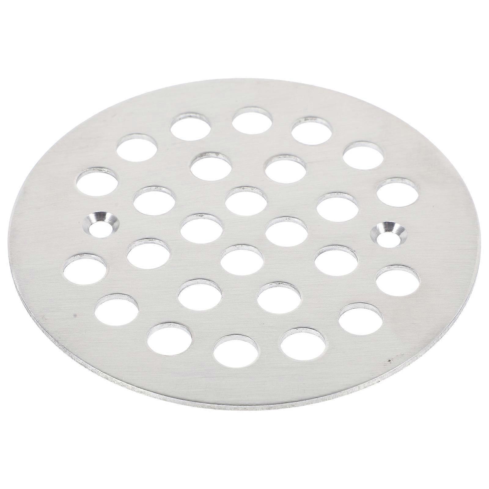 Anti-Clogging Floor Drain Stainless Steel Floor Sink Strainer Food Waste Blocking Bathroom Sink Strainer 4.32X4.32IN 1Pack