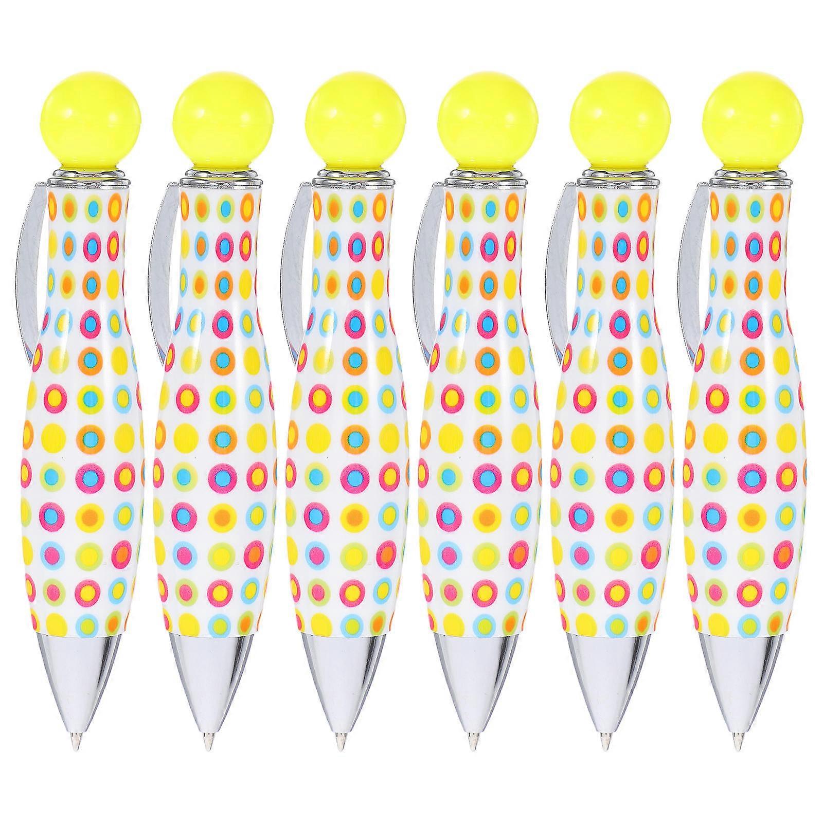 Fun Bowling Pen Twist Mechanism Creative Design For Office School Portable 6Pcs