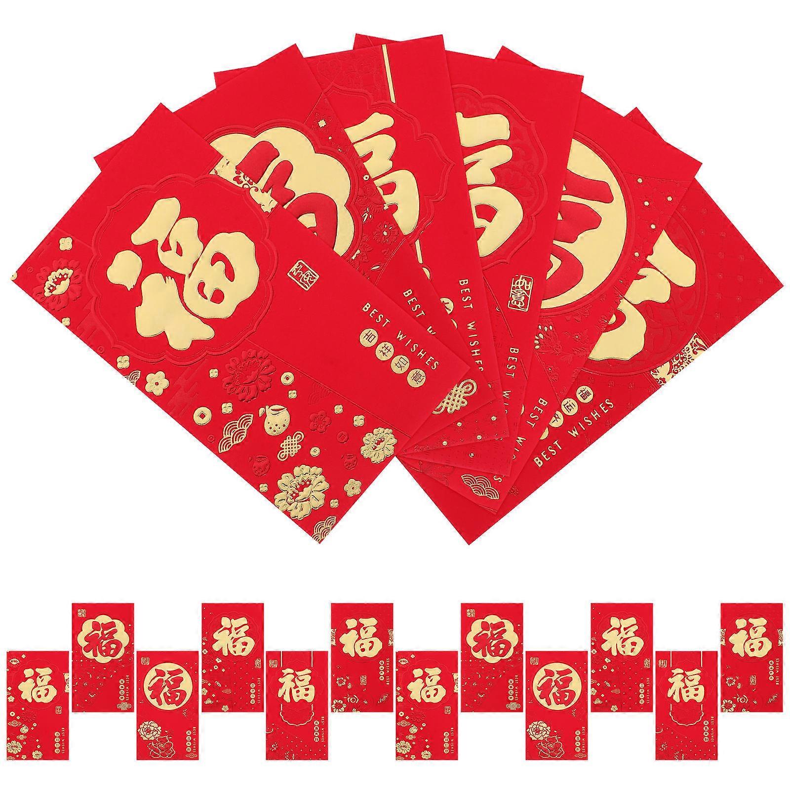 Red Small Envelopes Chinese New Year Family Celebrations present Giving 24Pcs