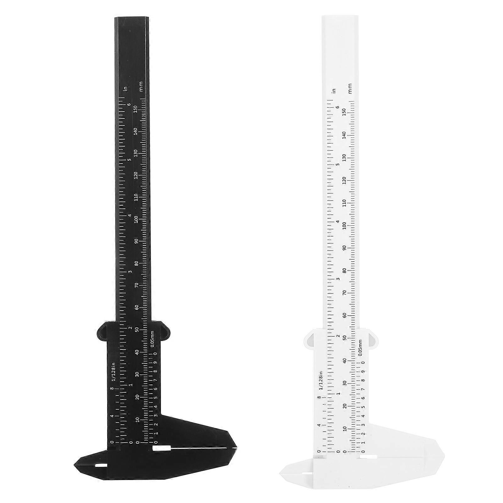 Plastic Calipers Accurate Measurements For Carpentry Tools And Lab Equipment Compact Dual Head Design 2Pcs