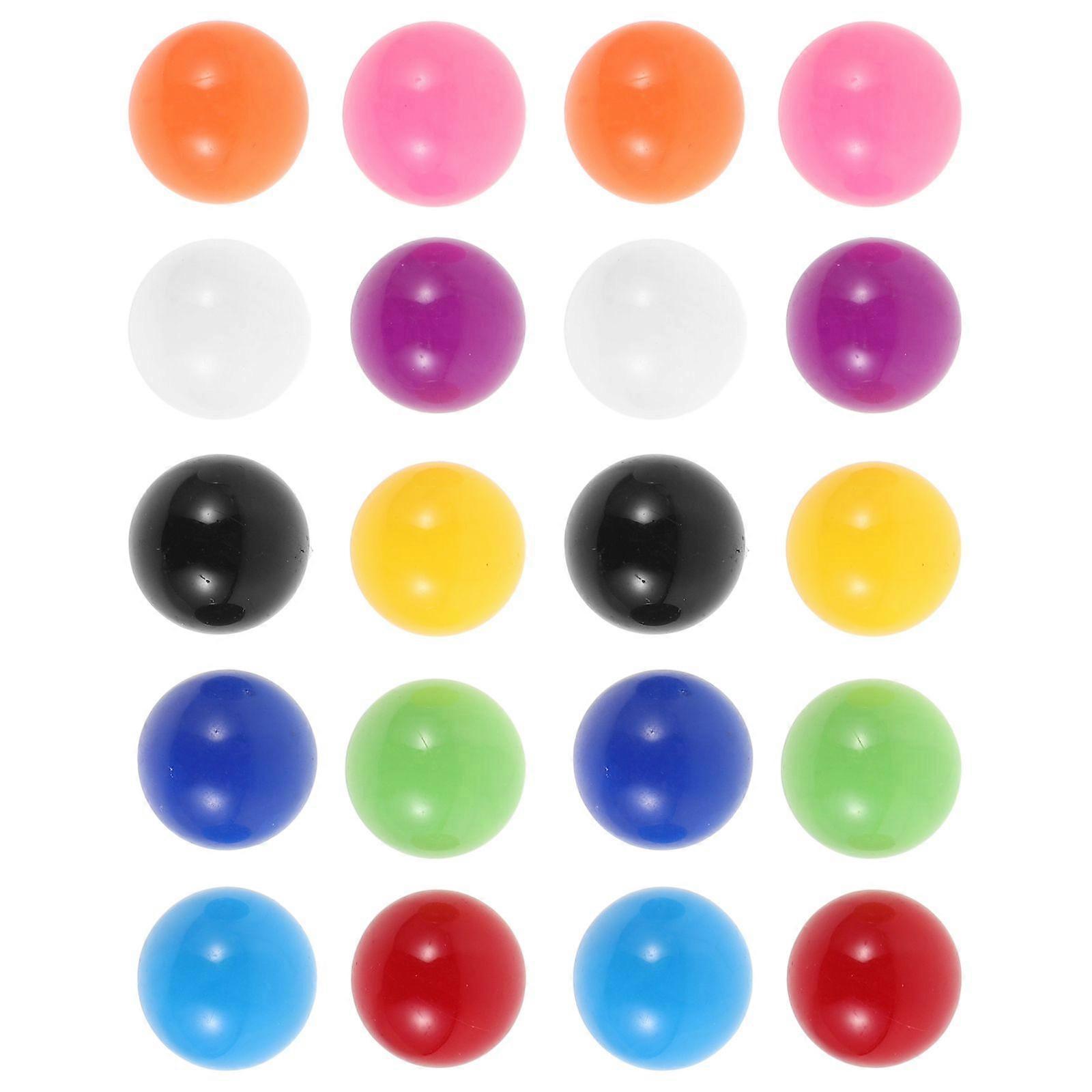 20pcs Small Colored Plastic Balls for Kids Games Replacement Ball for Ball Drop Toy Counting Balls for Learning Versatile Math Teaching Supplies